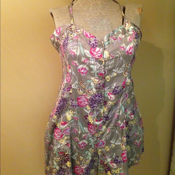 Charlotte Russe flowered romper, large