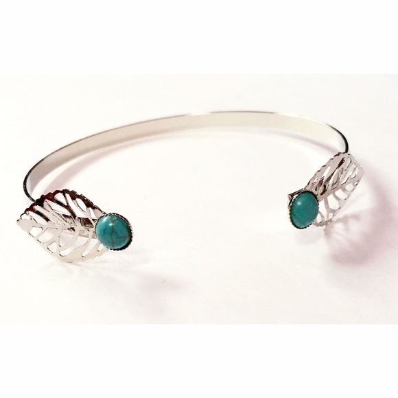 Pearl Leaf Bracelet Cuff
