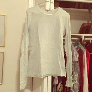 Lined long sleeve pale green T - James Perse