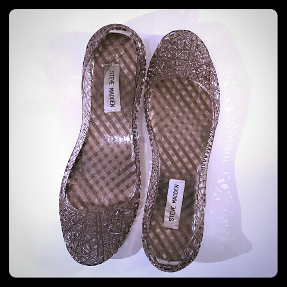 Clear Acrylic Steve Madden Jelly Flats