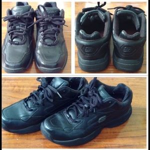 Mens Black Sketchers Walking shoes