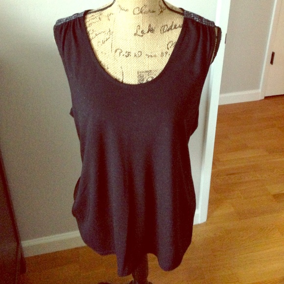 Sequin black tank