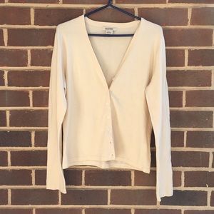 Michael kors off-white silk blend cardigan