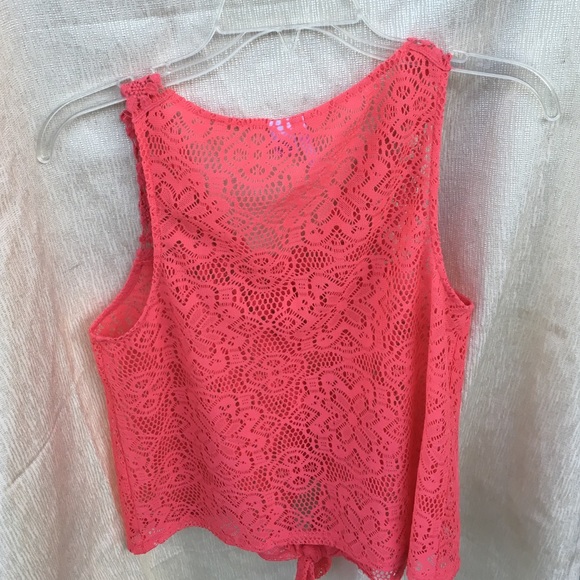 Pink knit tank top NWOT - Picture 2 of 3