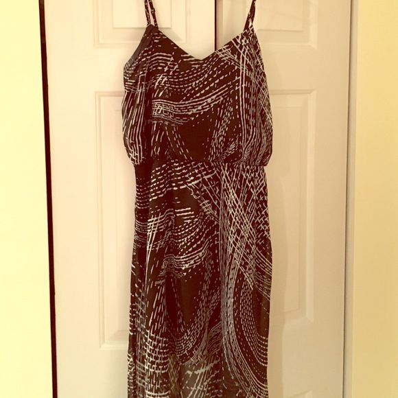 Black and white high-low dress