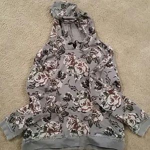 Cute grey flower hoodie