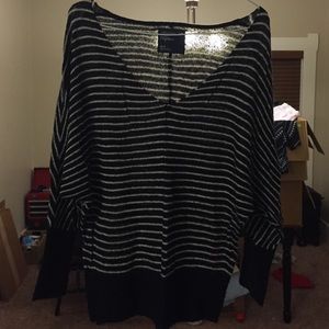 Long sleeved striped American eagle sweater!