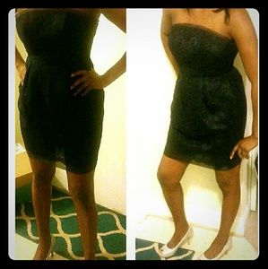 David's bridal marine blue lace dress, Size 6