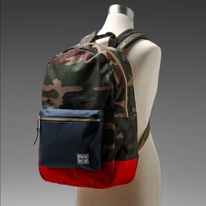 Herschel camo navy backpack.