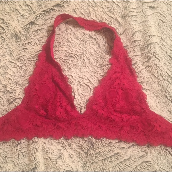 red wine lace bralette