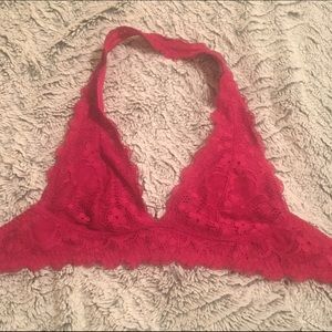 red wine lace bralette