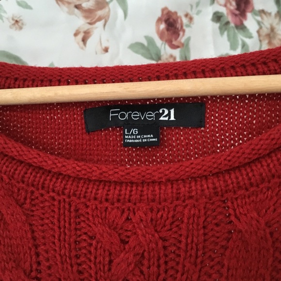 Forever 21 red knit sweater - Picture 3 of 3