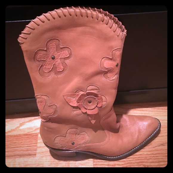 Tan cowboy boots