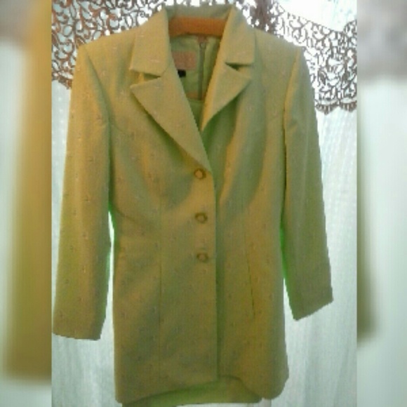 Alberto Makali Lime Green Dress & Jacket sz 6