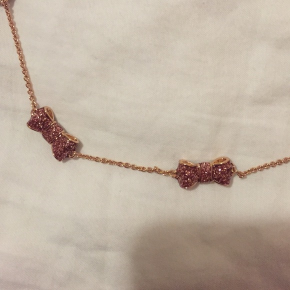 Kate Spade glitter bow necklace✨🎀 - Picture 2 of 4