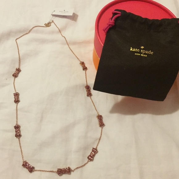 Kate Spade glitter bow necklace✨🎀 - Picture 3 of 4