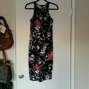 Sexy Express floral midi bodycon
