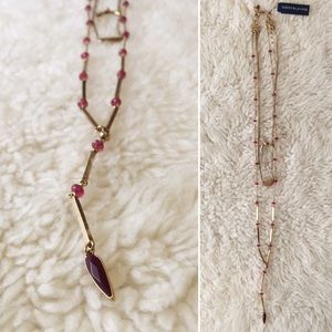 Lucky Brand Amethyst Horn Layered Necklace