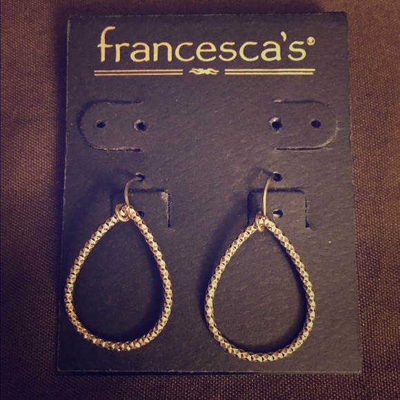 Gold sparkled earrings by Francesca's
