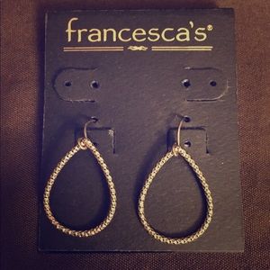 Gold sparkled earrings by Francesca's