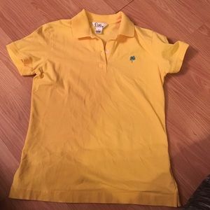 Yellow, Lilly Pulitzer polo shirt.