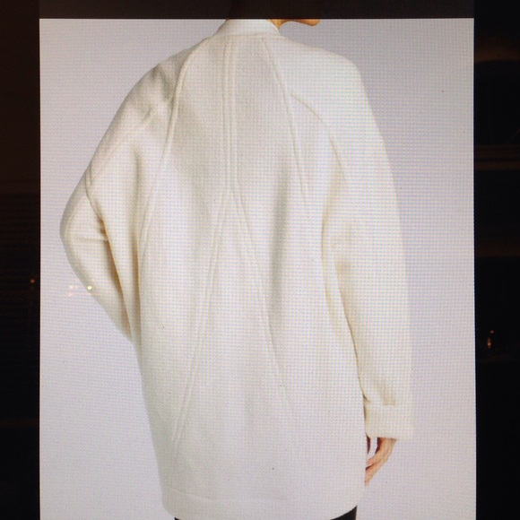 Helmut Lang Ivory zipped  fleece cardigan jacket S - Picture 2 of 4