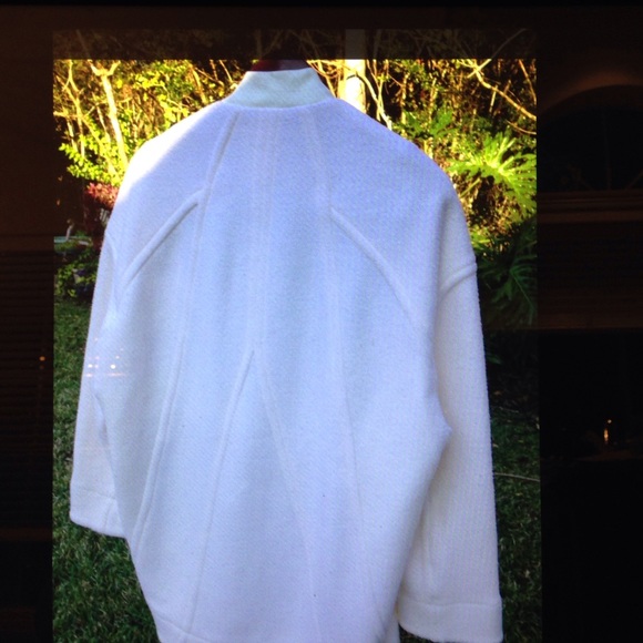 Helmut Lang Ivory zipped  fleece cardigan jacket S - Picture 4 of 4