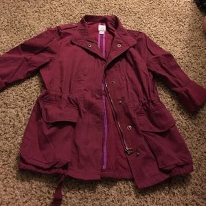 Plum utility jacket