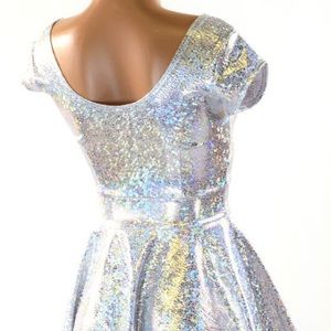 Skater skirt small to medium silver dress