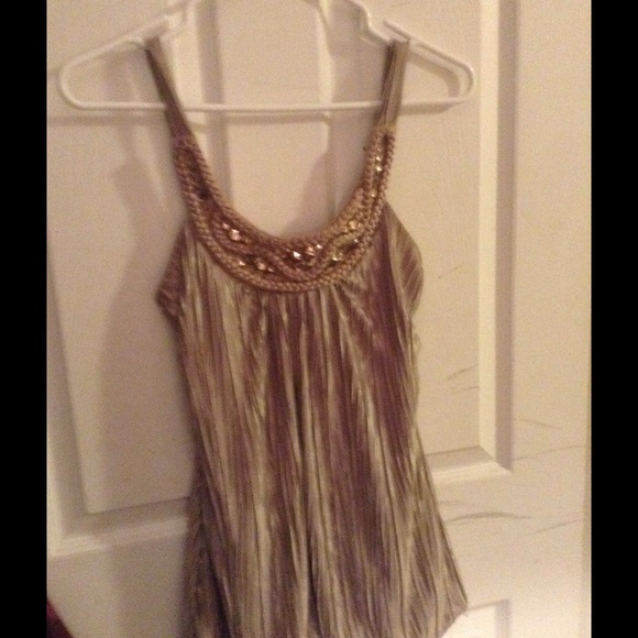 Day trip gold embellished top
