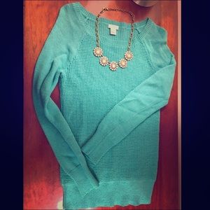 J. Crew Factory Teal Sweater, size small
