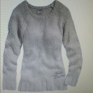 Harley Davidson grey sparkle sweater med