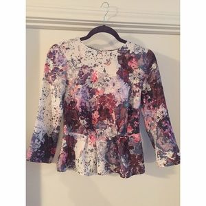 Floral Peplum Blouse