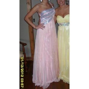 size 0-2 light pink prom dress