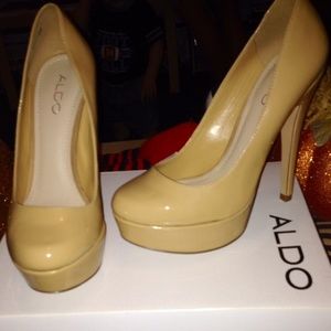Beige Aldo platforms