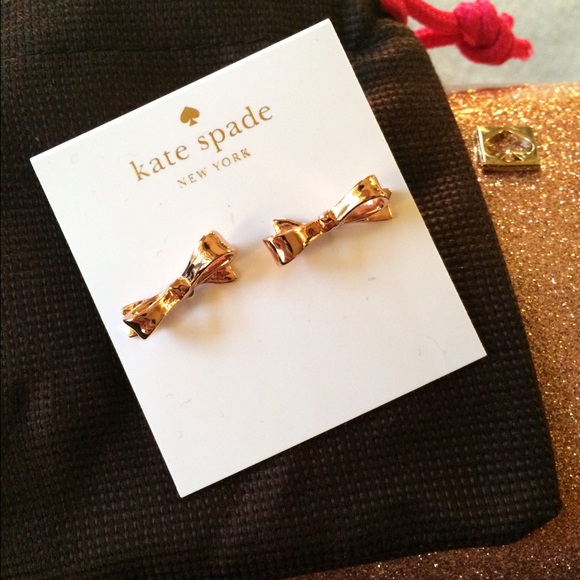 🎉2/21 HP🎉 NWT Kate Spade Rosegold Bow Earrings