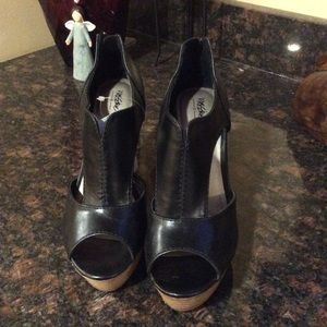 Sexy black wedge sandal.