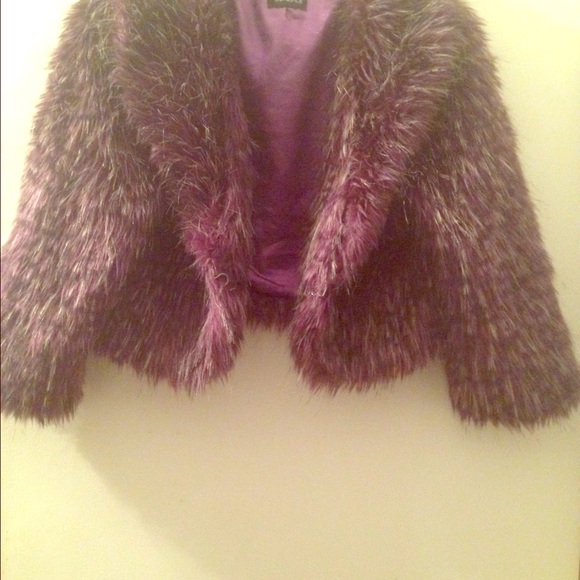 Furry fun purple faux fur jacket. Wore once