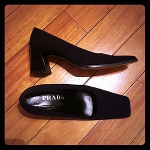 Prada block heels