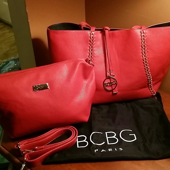 BCBG Reversible tote with the Matching Small Bag