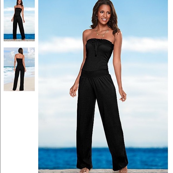 Smocked Bandeau Jumpsuit