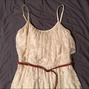 White High-Low Lace Dress