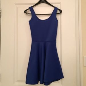 Boohoo navy blue skater dress size 2