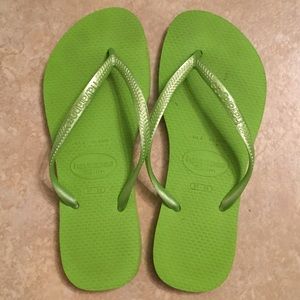 Lime Green Havaianas Slim
