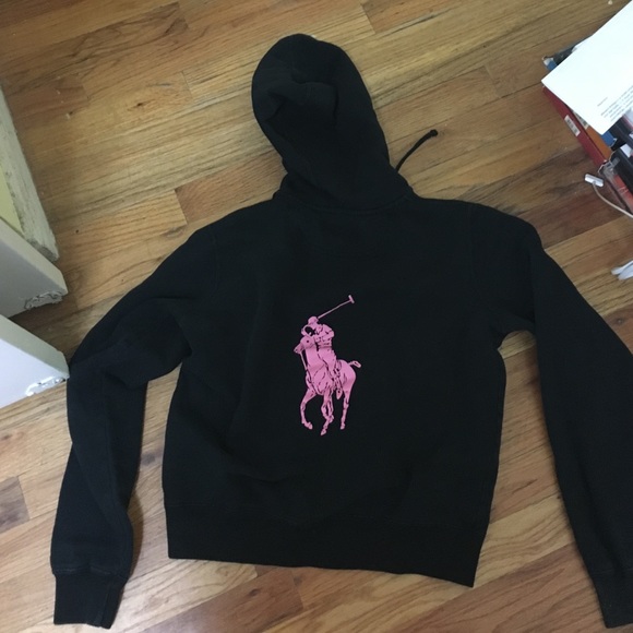 Black and pink Ralph Lauren zip up sweatshirt