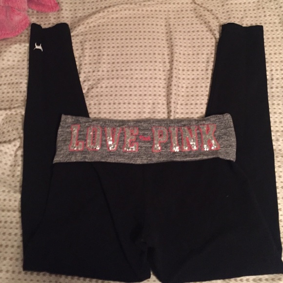 Victoria's Secret Pink bling yoga leggings