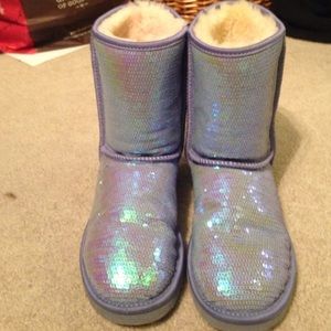 Purple sparkle uggs