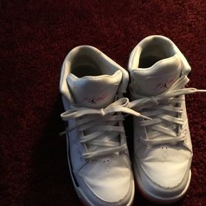 White Jordan Boys or Girls Tennis Shoes