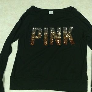 VS Pink Sequin Longsleeve Shirt