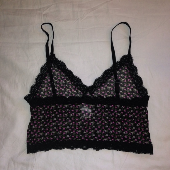 NWOT Old Navy Floral Mesh Bralette - Picture 2 of 3